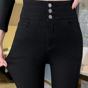 Casual Plain Long Legging, Leggings, color:Black|size:3XL, Noracora