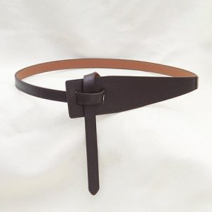 Urban Solid Faux Leather Fold-In Waist Belt, Belts, color:Coffee|size:One-size, JustFashionNow