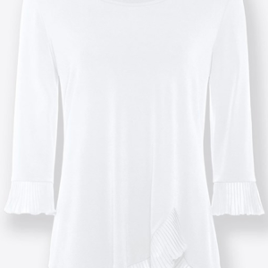 JFN Crew Neck Plain Casual Loose Top, Shirts & Blouses, color:White|size:XXL, JustFashionNow