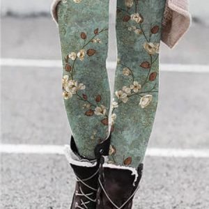 Casual Regular Fit Wool/Knitting Leggings, Leggings, color:Multicolor|size:XXL, JustFashionNow