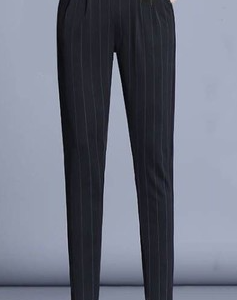 Casual Striped Natural Ankle Pants Pocket Stitching Harem Pants, Pants, color:Stripe|size:3XL, Noracora