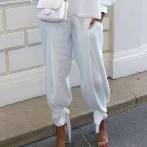 Regular Fit Elegant Plain Fashion Pants, Pants, color:White|size:XXL, Stylewe