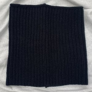 Women Minimalist Knitted Plain Neck Gaiter, Scarves, color:Black|size:One-size, Stylewe