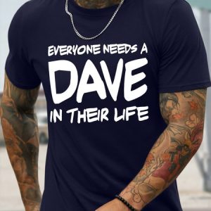 Men's Funny Everyone Needs In Their Life Graphic Printing Crew Neck Cotton Casual T-Shirt, color:Purplish blue|size:3XL, Lilicloth.com