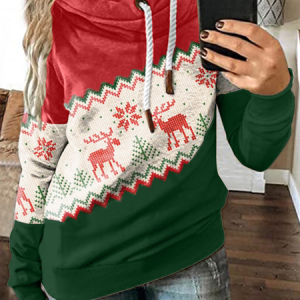 Casual Hoodie Color Block Hoodie, Hoodies & Sweatshirts, color:Green|size:XXL, Noracora