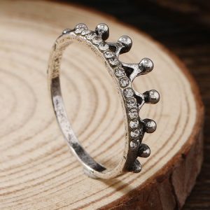 Crown Rhinestone Vintage Ring, Rings, color:As Picture|size:One-size, JustFashionNow