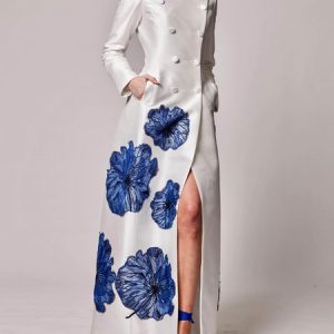 Stand Collar Regular Fit Urban Floral Long Sleeve Jacket, Jackets, color:As Picture|size:XXL, Stylewe