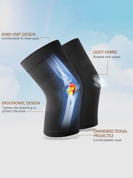 Wearable Under Pants Strong Support Knee Braces Unisex Knee Support For Meniscal Tears Arthritis Pain Relief Injury Recovery Everyday Wear, Shapewear, color:Black|size:One-size, JustFashionNow