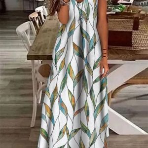 Women Butterfly V Neck Short Sleeve Comfy Casual Maxi Dress, Maxi, color:Blue|size:3XL, Noracora