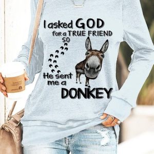 Casual Crew Neck Text Letters Sweatshirt, Hoodies & Sweatshirts, color:As Picture|size:3XL, Noracora
