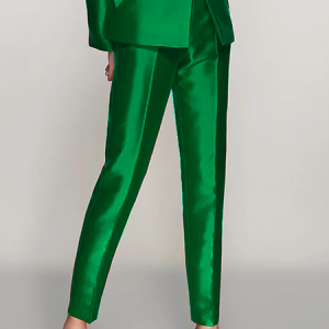 Micro-Elasticity T-Line Plain Fashion Slim Taper Pants, Pants, color:Green|size:XXL, Stylewe