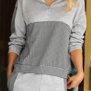 Casual Long Sleeve Plain Loose Hoodie Sweatshirt, Hoodies and Sweatshirts, color:Gray|size:XXL, Stylewe