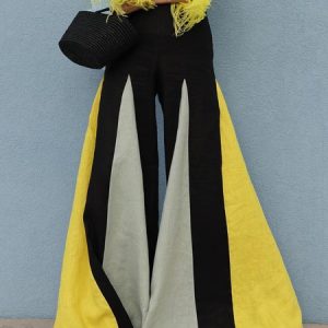 Vacation Regular Fit Color Block Fashion Pants, Pants, color:As Picture|size:XXL, Stylewe