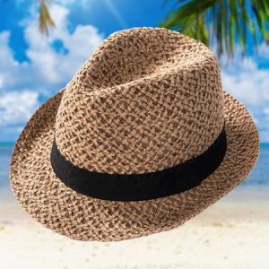 JFN  Men's Hawaiian Shade Breathable Net Bucket Hat, Men's Accessories, color:Light Coffee|size:One-size, JustFashionNow