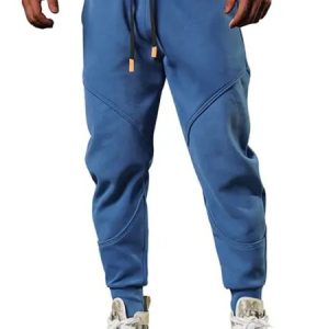 Sports Loose Plain Pants, Pants, color:Blue|size:4XL, JustFashionNow