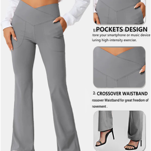 JFN Casual Cotton-Blend Plain Casual Pants, Pants, color:Gray|size:XXL, JustFashionNow