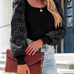 Casual Plain Crew Neck Regular Fit Sweater, Sweaters, color:Black|size:XL, JustFashionNow
