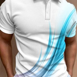 Casual Regular Sleeve Shirt Collar Polo Shirt, Polos, color:Color4|size:3XL, JustFashionNow