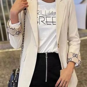 Plain Long Sleeve Lapel Collar Casual Blazer, Blazers, color:Apricot|size:3XL, JustFashionNow
