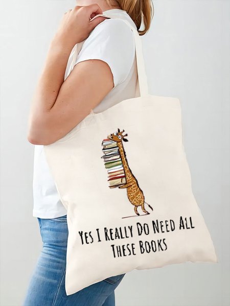 Women's Funny Word Yes I Really Need These Books Print Text Letters Shopping Tote, Bags, Lilicloth.com