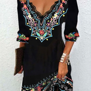 Lace Cold Shoulder Casual Dress, Dresses, color:Black|size:XXL, JustFashionNow