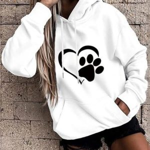 Hoodie Jersey Casual Loose Hoodies & Sweatshirt, Hoodies & Sweatshirts, color:White|size:XXL, Noracora