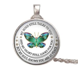 JFN  Time Stone Butterfly Necklace, Necklaces, color:1|size:One-size, JustFashionNow