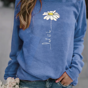 Patchwork Long Sleeve shirt & Top, Hoodies & Sweatshirts, color:Blue|size:XXL, Noracora