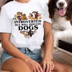 Lilicloth X Funnpaw Women's Introverted But Will Discuss Dogs T-Shirt, color:White|size:L, Lilicloth.com