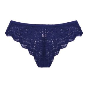 Breathable Fashion Sexy Floral Lace Panties, Briefs, color:Deep Blue|size:L, JustFashionNow