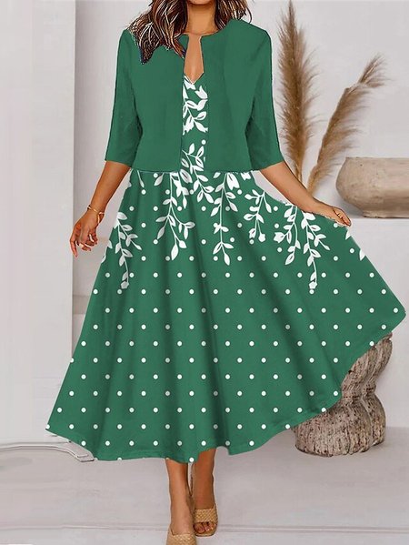 Casual Loose V Neck Two-Piece Set, Suit Set, color:Green|size:XXL, JustFashionNow