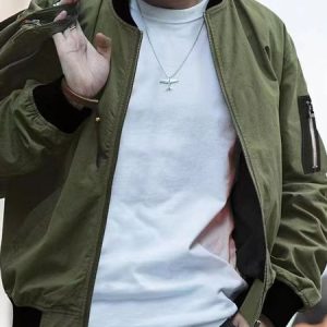 Loose Casual Trench Coat, Jackets, color:Army Green|size:3XL, JustFashionNow