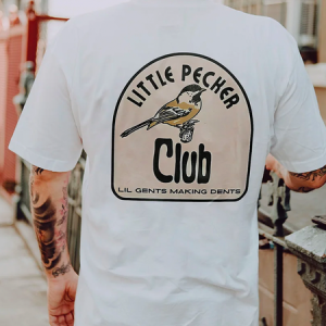 Men's Little Pecher Club Loose Casual T-Shirt, color:White|size:3XL, Lilicloth.com