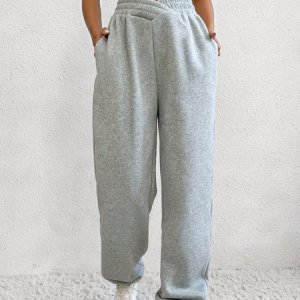 Casual Loose Plain Pants, Pants, color:Gray|size:XXL, JustFashionNow