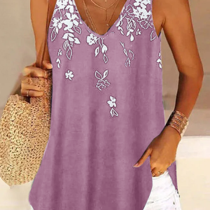 V Neck Casual Tank & Cami, Tank Tops, Lilicloth.com