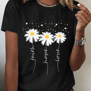 Loose Casual Crew Neck T-Shirt, JustFashionNow T-Shirts, color:Black|size:3XL,