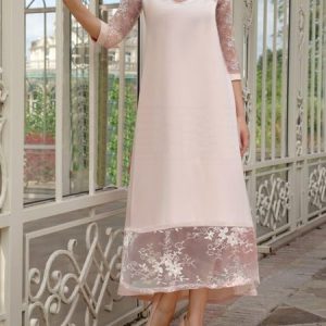 Elegant Lace Wedding Guest Dress, Wedding Guest Dresses, color:Pink|size:XXL, Stylewe