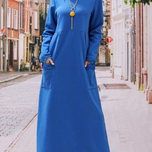Cotton Casual Knitting Dress, Dresses, color:Black|size:XXL, JustFashionNow
