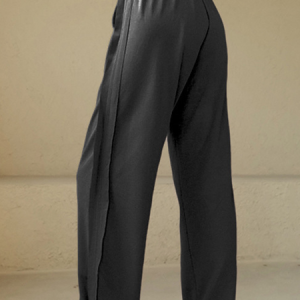 Regular Fit Plain Sports Sweatpants & Joggers With No, BOTTOM, color:Black|size:4X, Noracora