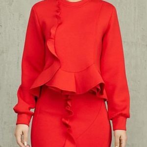 Elegant Plain Regular Fit Long Sleeve Shirt, Blouses and Shirts, color:Red|size:XXL, Stylewe