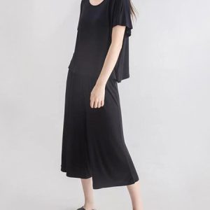 Breathable Comfortable Casual Homewear Set, Loungewear & Sleepwear, color:Black|size:4XL, JustFashionNow