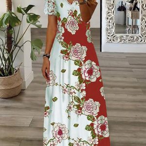 Casual Black And White Jersey Dress, Dresses, color:Blue|size:XXL, JustFashionNow