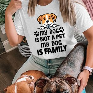 Lilicloth X Funnpaw X Manikvskhan My Dog Is Not A Pet My Dog Is Family Women's T-Shirt, color:White|size:3XL, Lilicloth.com