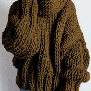 Long Sleeve Knitted Sweater, Sweaters, color:As Picture|size:3XL, JustFashionNow