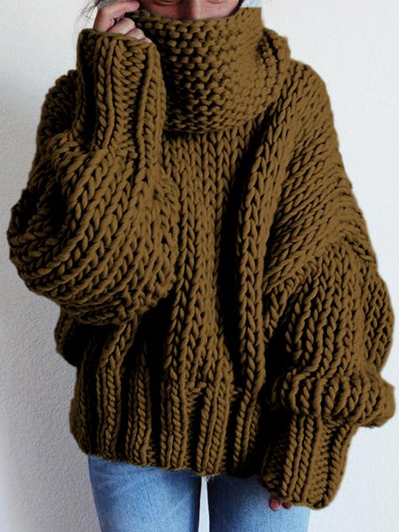 Long Sleeve Knitted Sweater, Sweaters, color:As Picture|size:3XL, JustFashionNow
