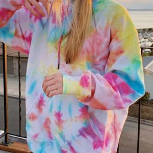 Tie Dye Casual Hoodie Hoodie, Sweatshirts & Hoodies, color:Multicolor|size:XXL, JustFashionNow