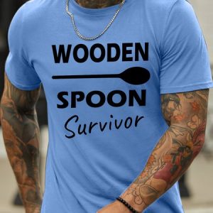 Lilicloth X Hynek Rajtr Wooden Spoon Survivor Men's T-Shirt, color:Light Blue|size:3XL, Lilicloth.com