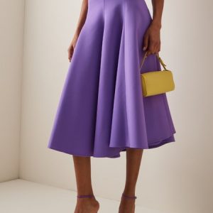 Plain Urban High Waist Umbrella Skirt, Skirts, color:Purple|size:XXL, Stylewe