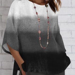 Casual Crew Neck Shirt, Shirts & Blouses, color:Color9|size:XXL, JustFashionNow