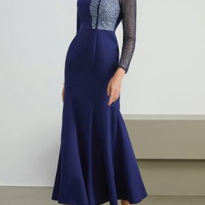Glitter Regular Fit Elegant Wedding Dress, Maxi Dresses, color:Navyblue|size:L, Stylewe